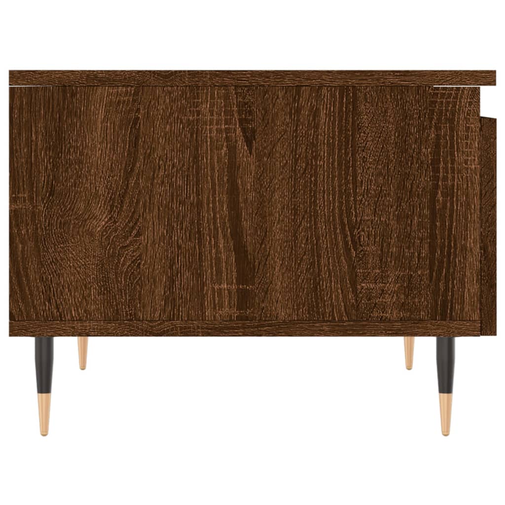 Table basse aspect chêne marron 50x46x35 cm en bois