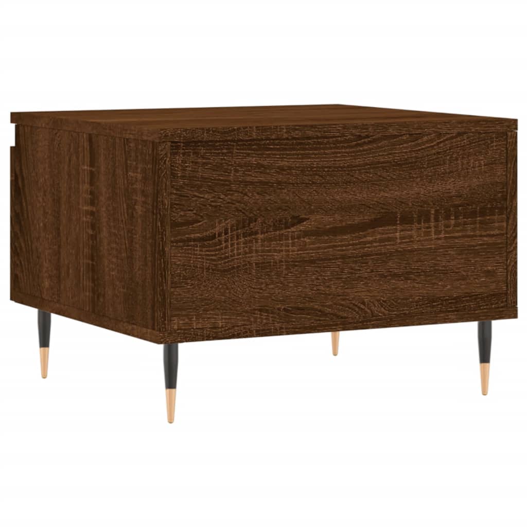 Table basse aspect chêne marron 50x46x35 cm en bois