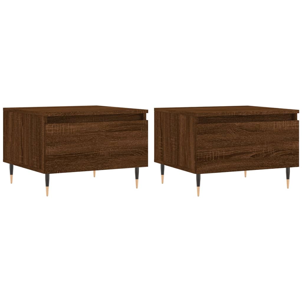 Couchtische 2 Stk. Braun Eichen-Optik 50x46x35 cm Holzwerkstoff