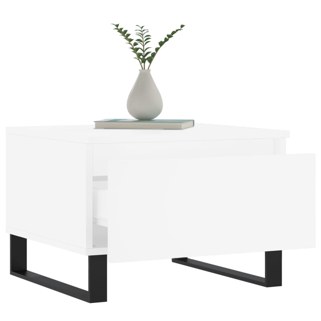 Tables basses 2 pcs. Blanc 50x46x35 cm en bois