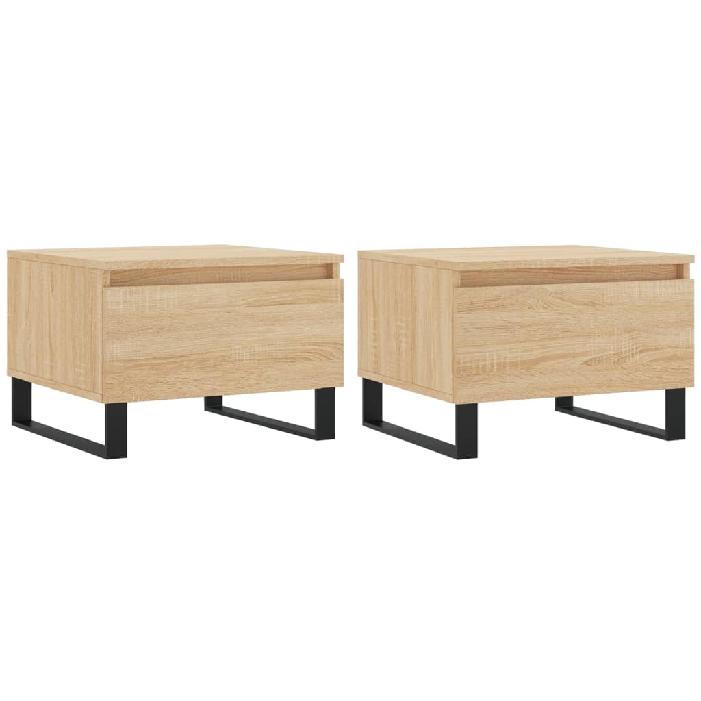 Tables basses 2 pcs. Chêne Sonoma 50x46x35 cm matériau bois