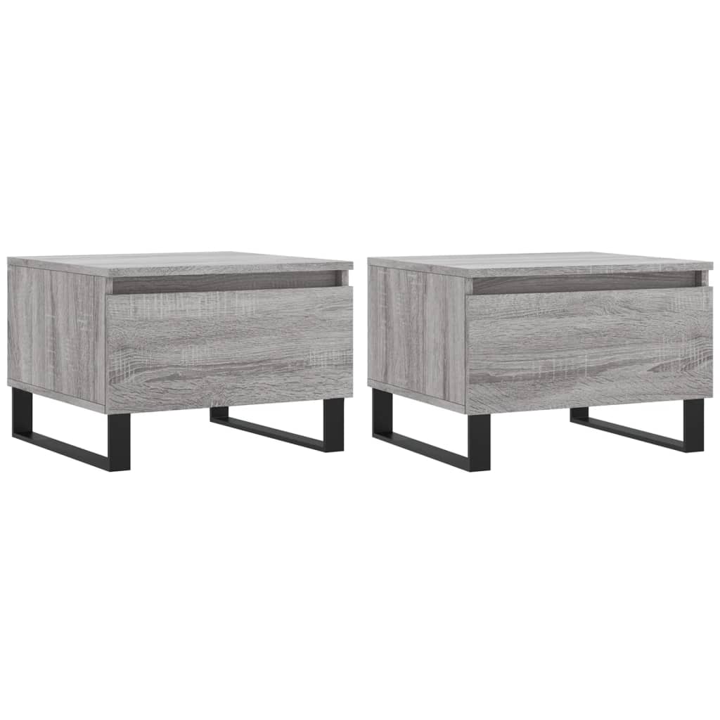 Tables basses 2 pcs. Gris Sonoma 50x46x35 cm matériau bois