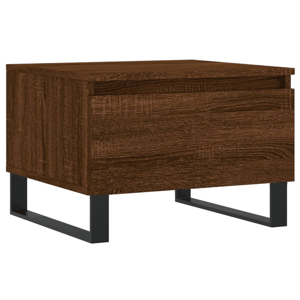 Table basse aspect chêne marron 50x46x35 cm en bois