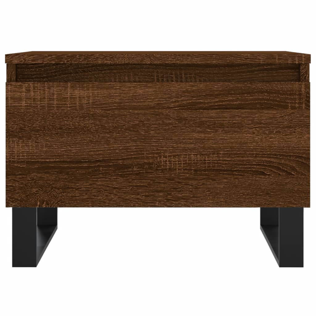 Table basse aspect chêne marron 50x46x35 cm en bois