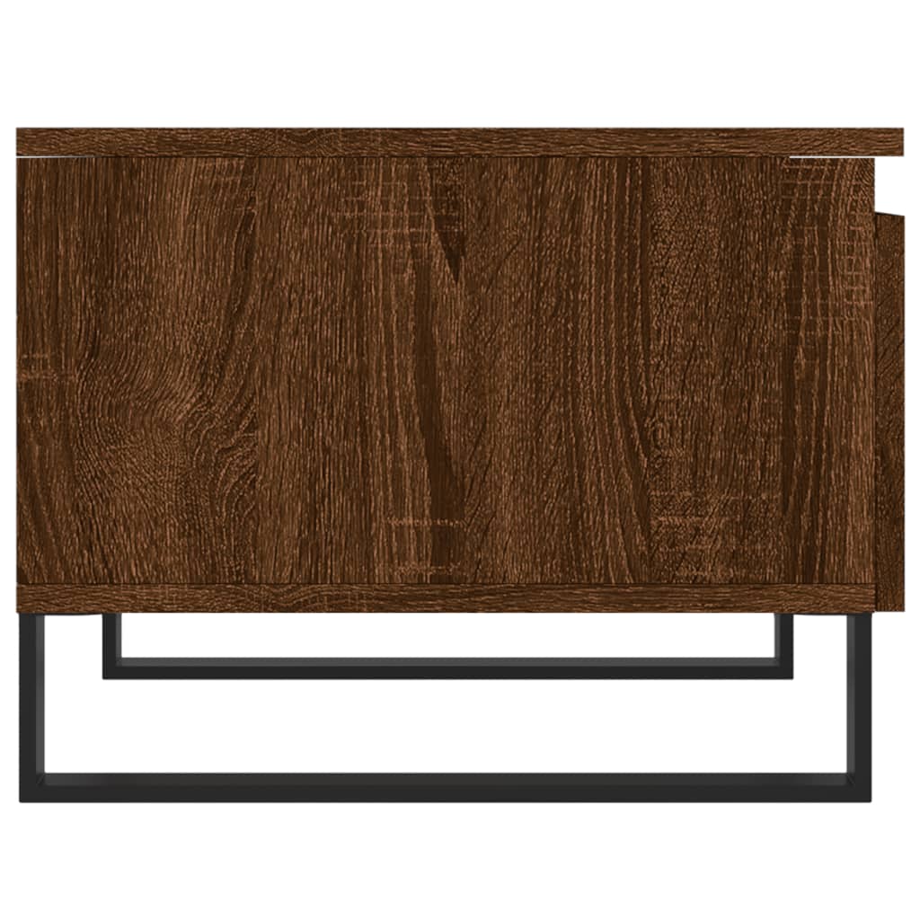 Table basse aspect chêne marron 50x46x35 cm en bois