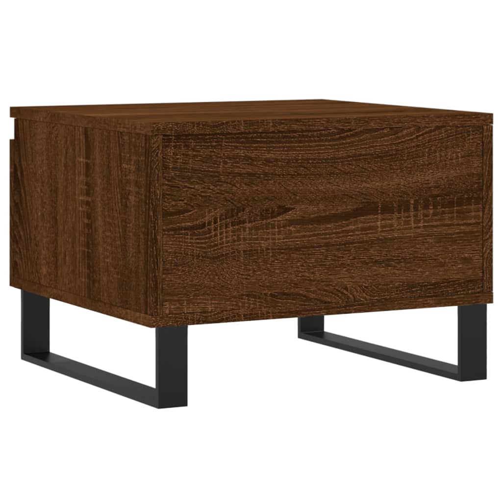 Table basse aspect chêne marron 50x46x35 cm en bois