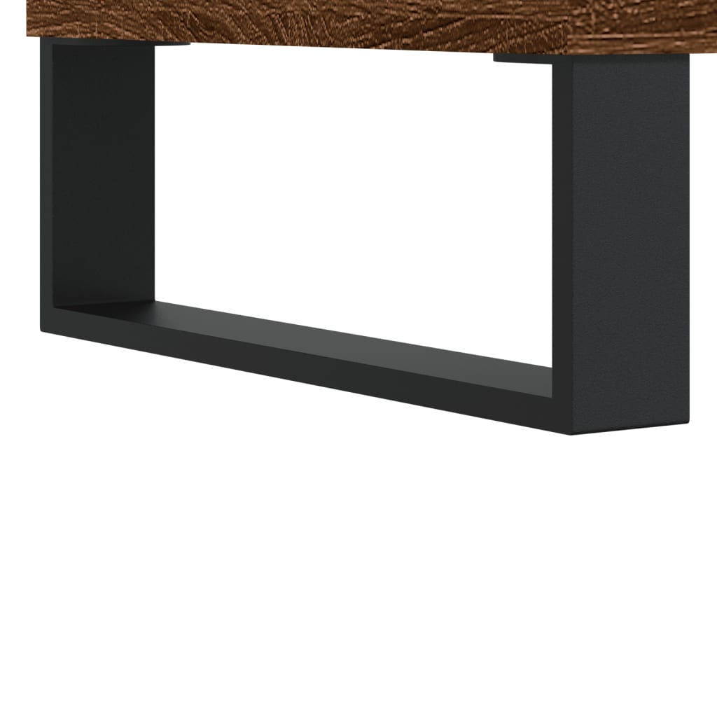 Table basse aspect chêne marron 50x46x35 cm en bois