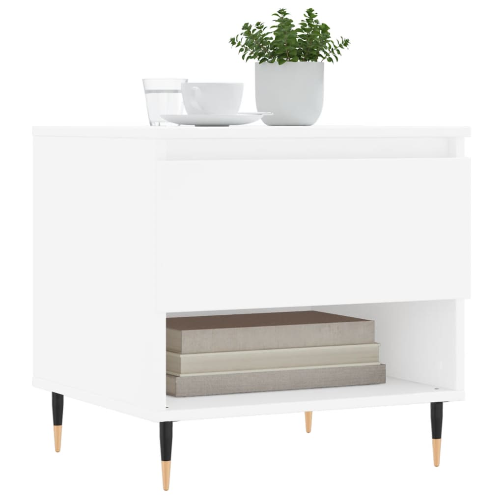 Table basse blanche 50x46x50 cm en bois