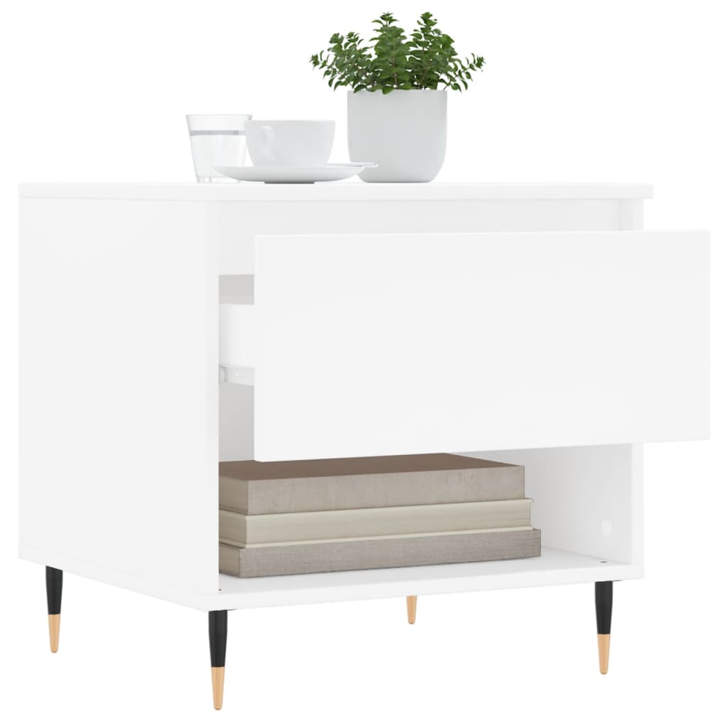 Table basse blanche 50x46x50 cm en bois