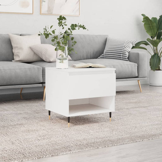 Table basse blanche 50x46x50 cm en bois
