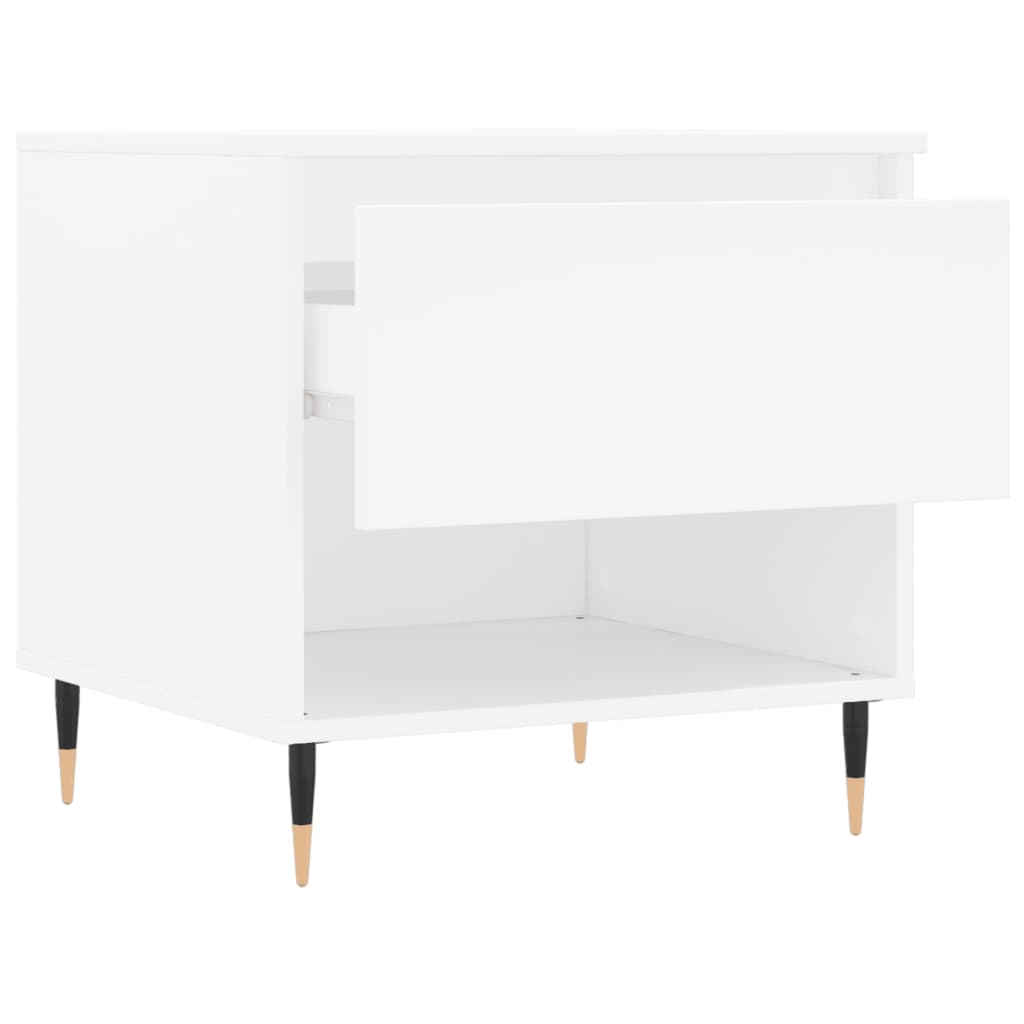 Tables basses 2 pcs. Blanc 50x46x50 cm en bois