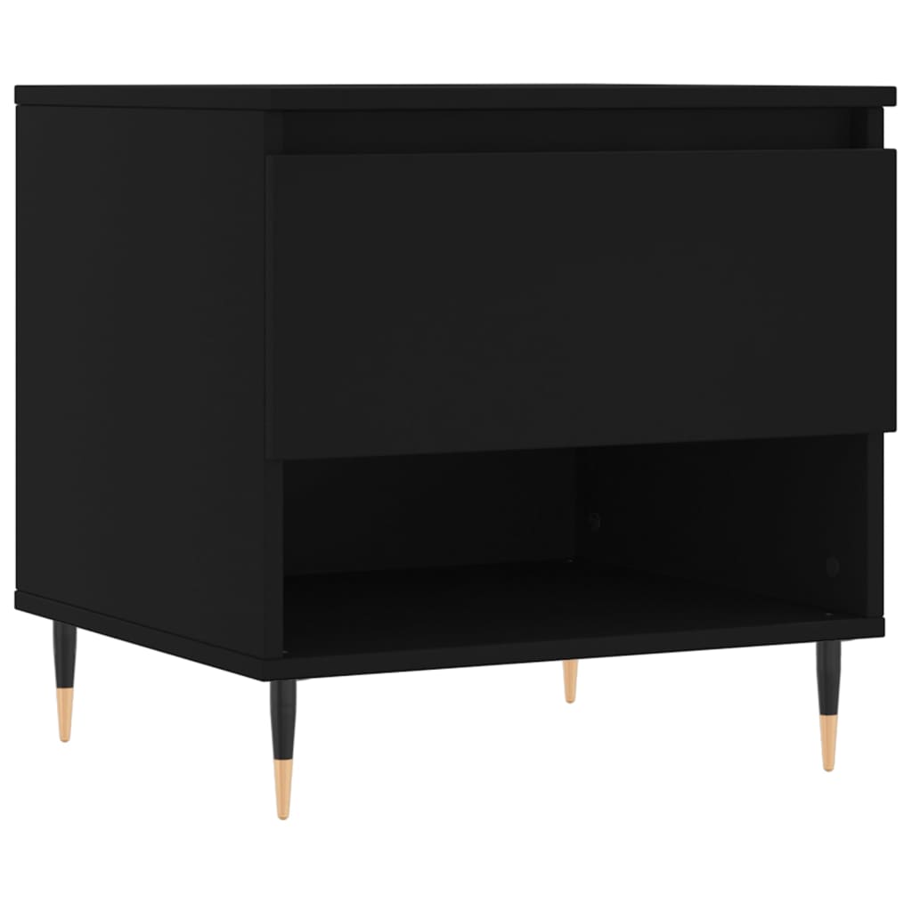 Coffee Table Black 50x46x50 cm Wood Material