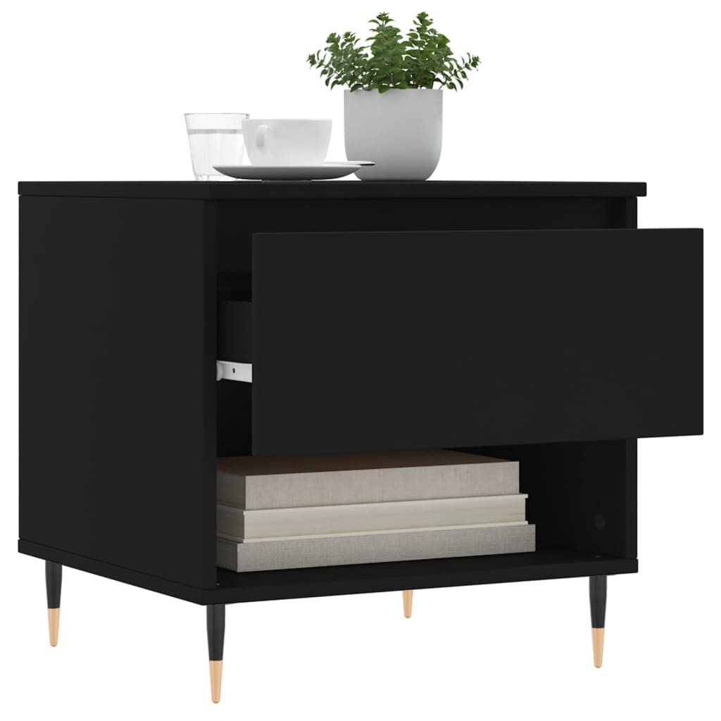 Coffee Table Black 50x46x50 cm Wood Material