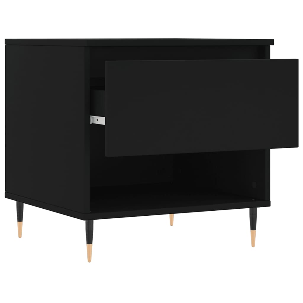 Coffee Table Black 50x46x50 cm Wood Material