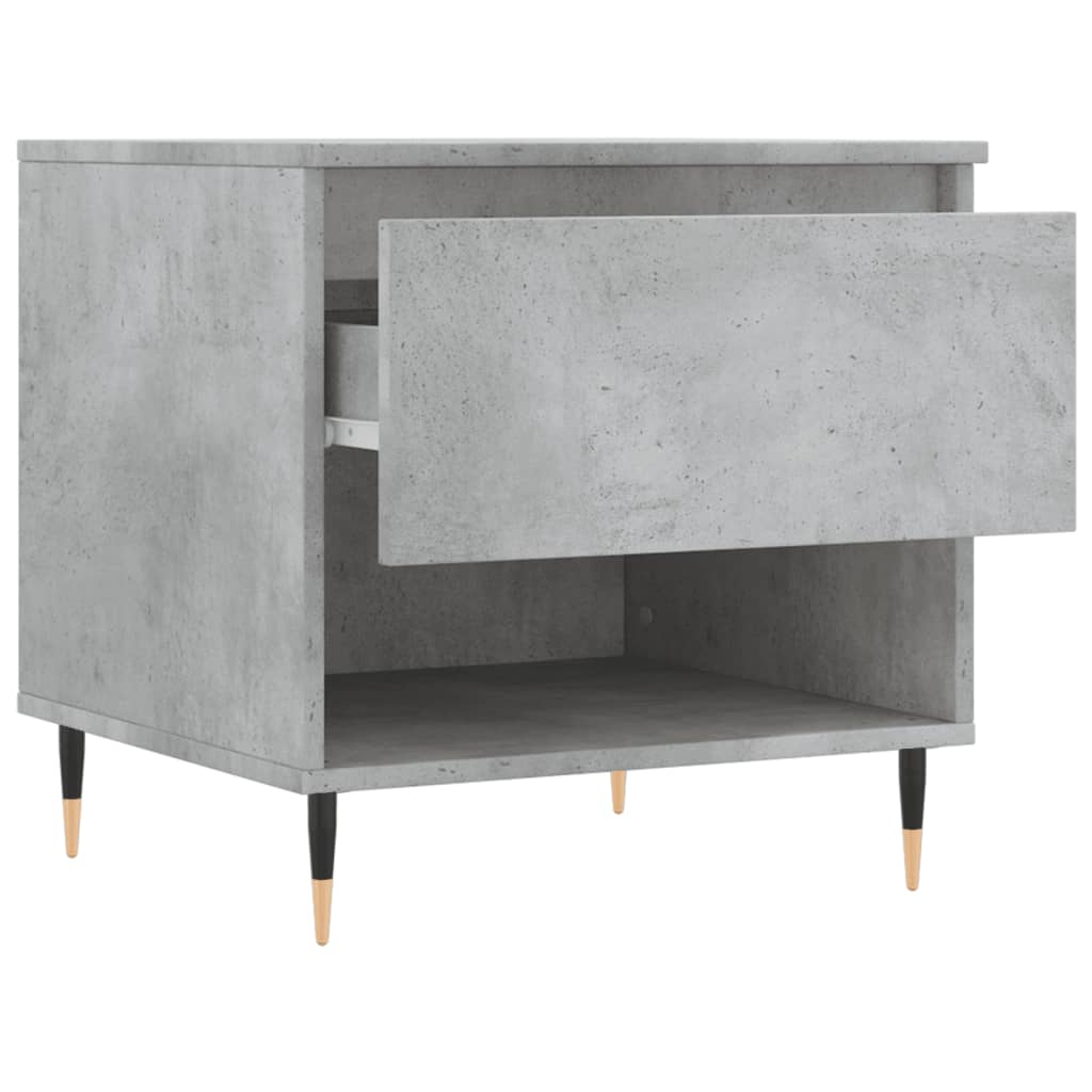 Tables basses 2 pcs. Béton gris 50x46x50 cm matériau bois