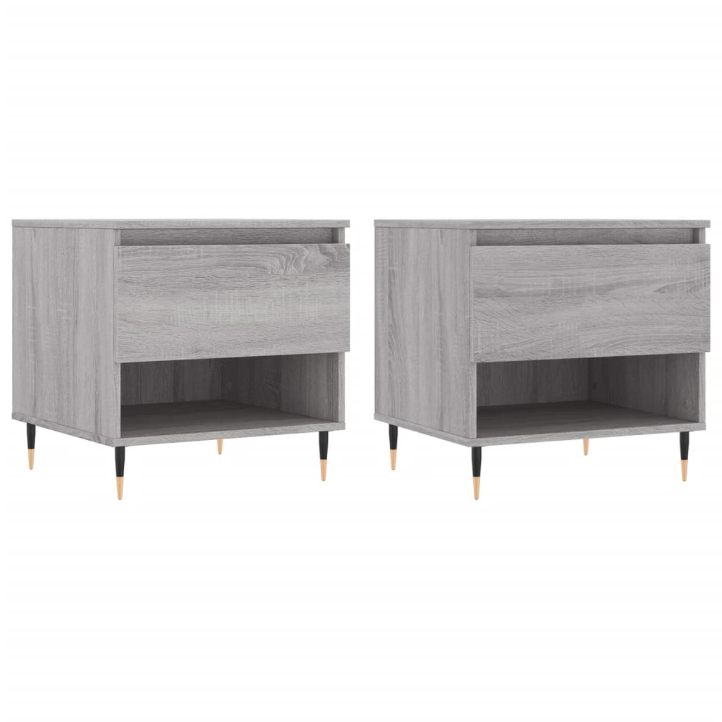 Couchtische 2 Stk. Grau Sonoma 50x46x50 cm Holzwerkstoff