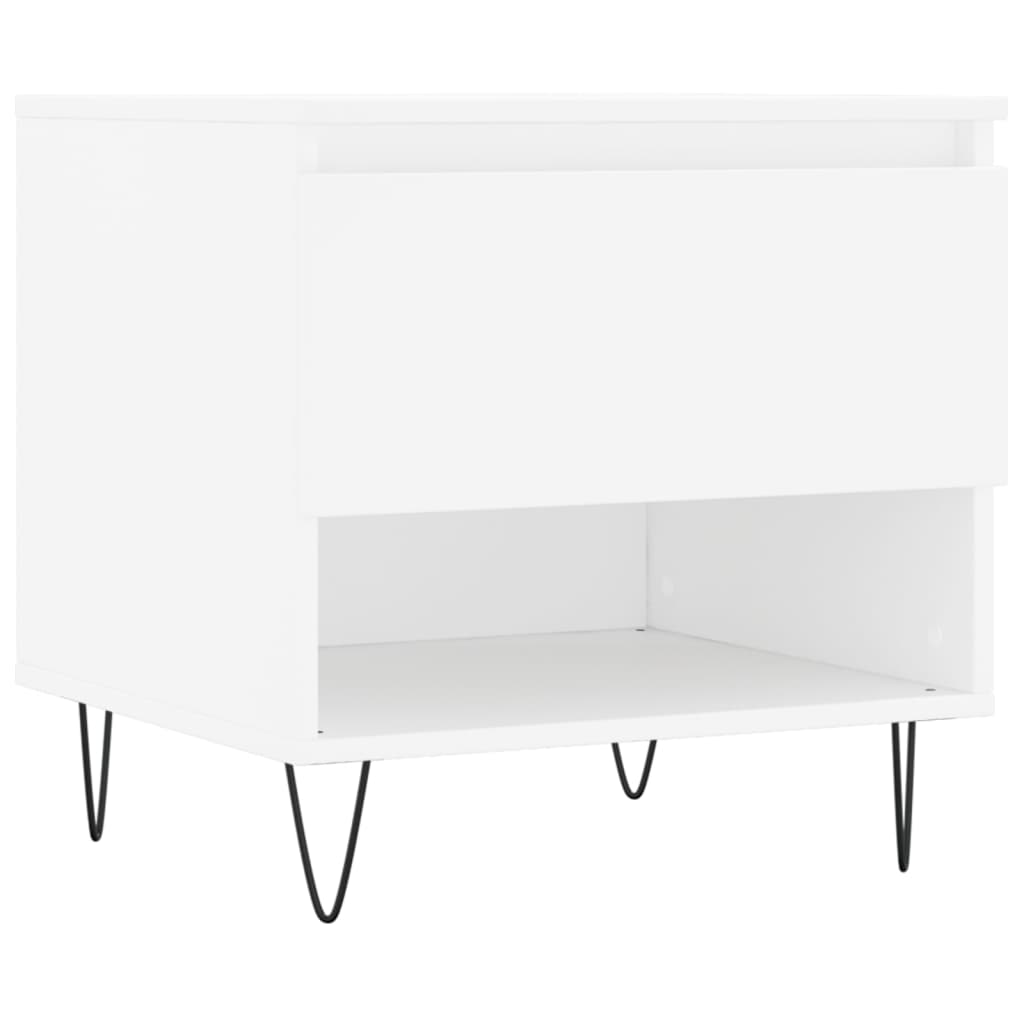 Tables basses 2 pcs. Blanc 50x46x50 cm en bois