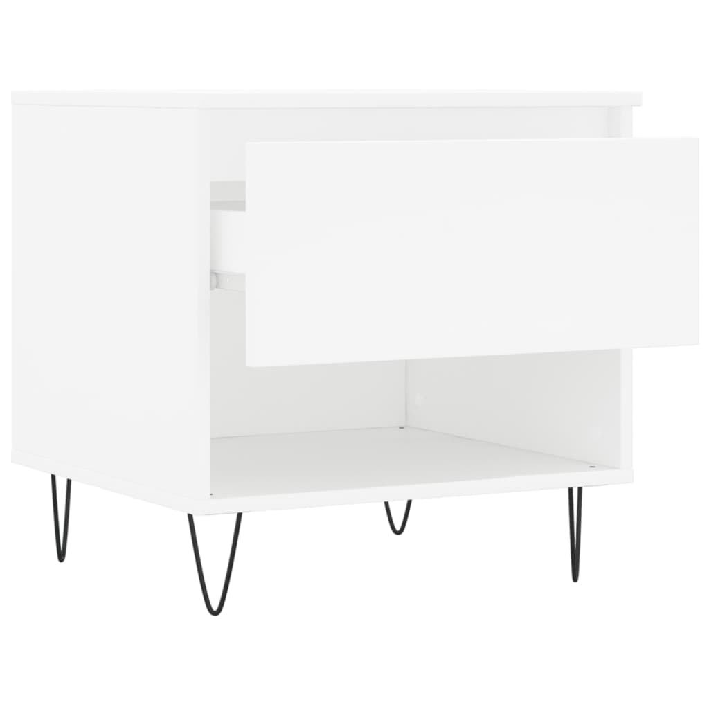 Tables basses 2 pcs. Blanc 50x46x50 cm en bois