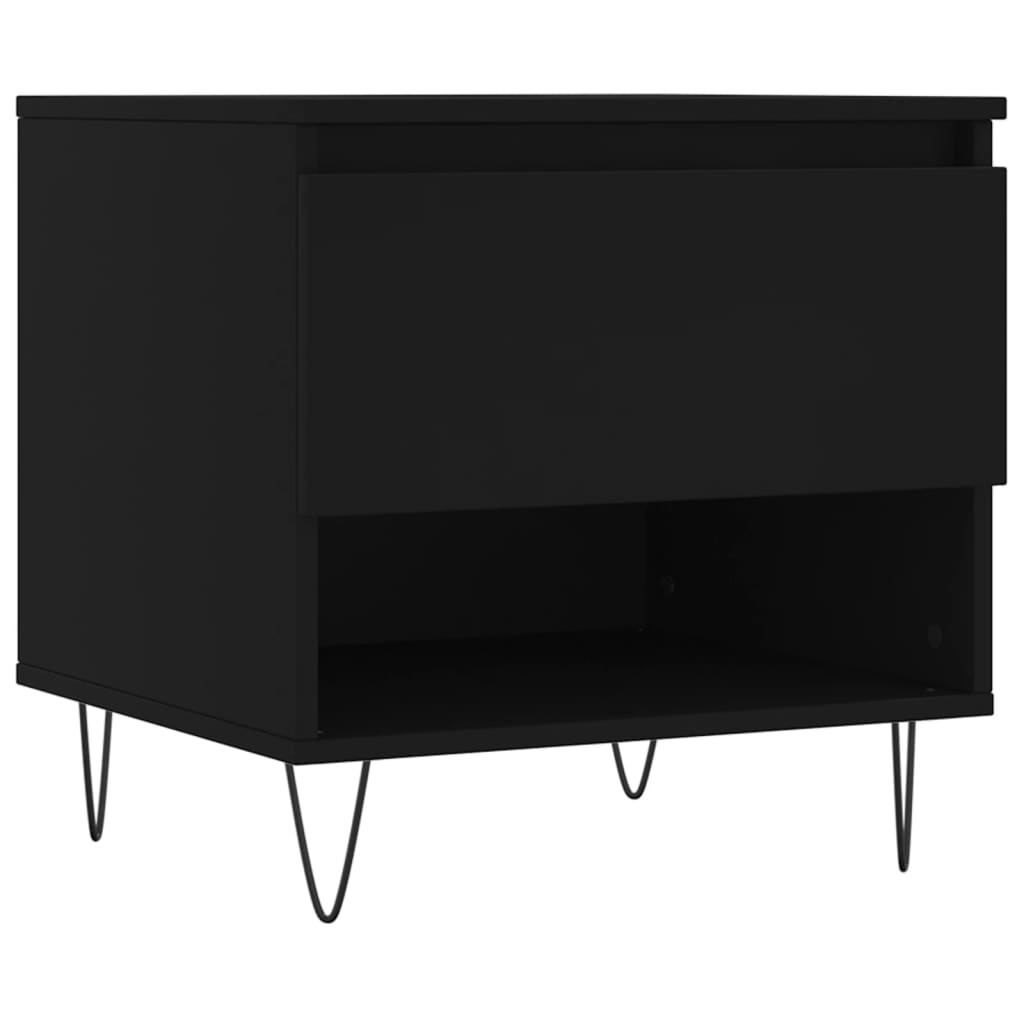 Coffee Table Black 50x46x50 cm Wood Material