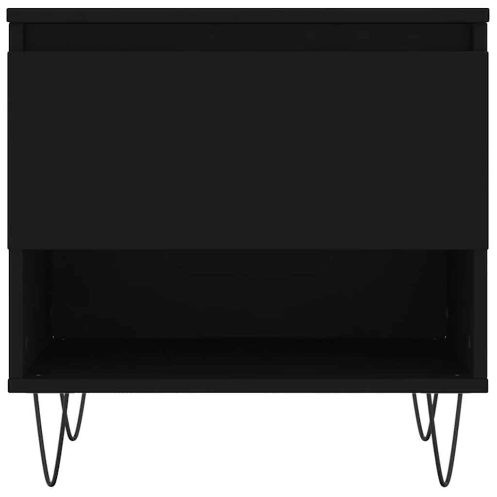 Coffee Table Black 50x46x50 cm Wood Material