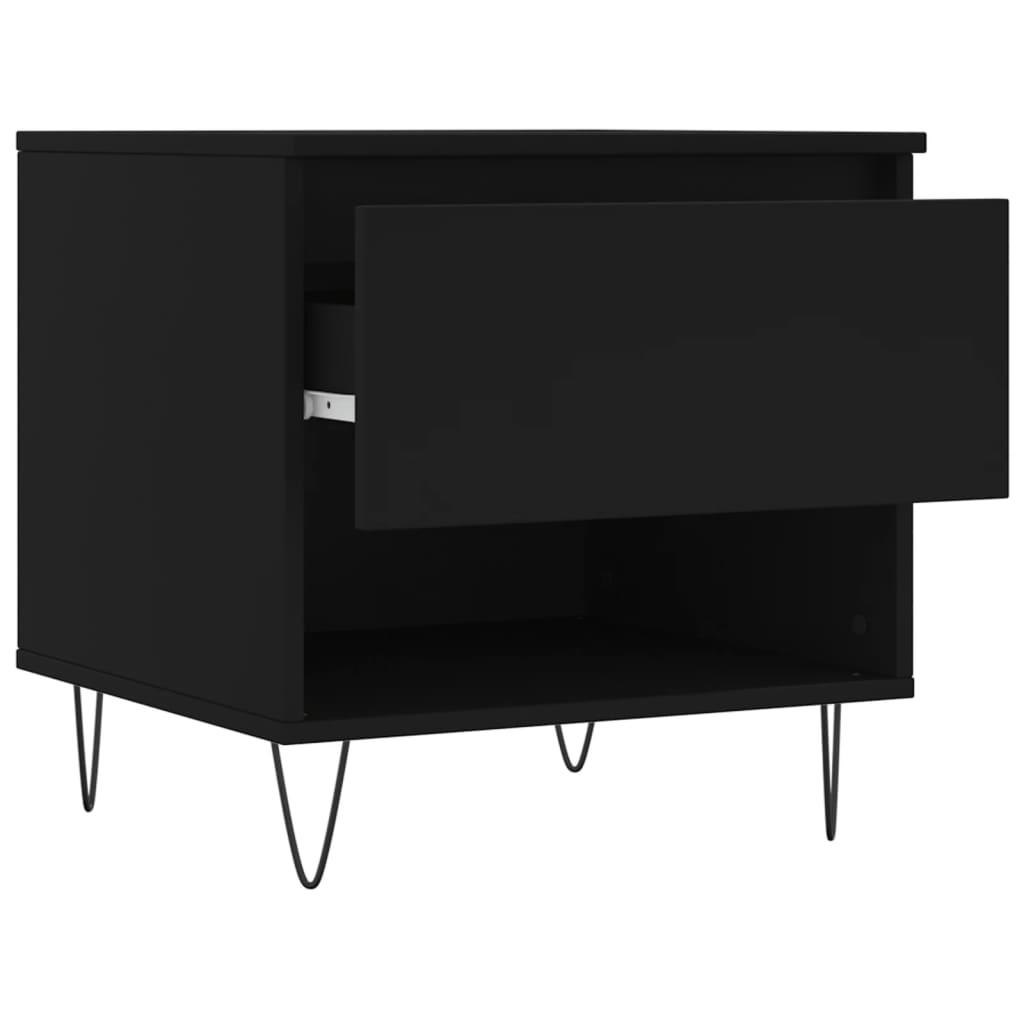 Coffee Table Black 50x46x50 cm Wood Material