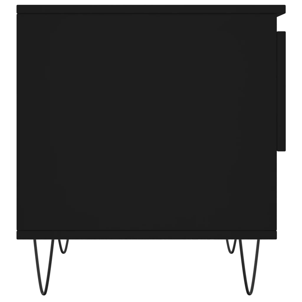 Coffee Table Black 50x46x50 cm Wood Material