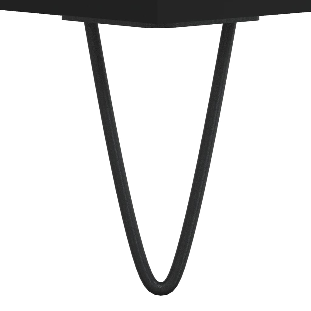 Coffee Table Black 50x46x50 cm Wood Material