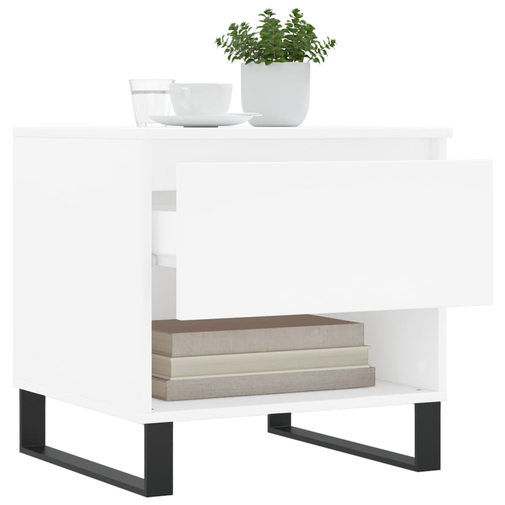Table basse blanche 50x46x50 cm en bois