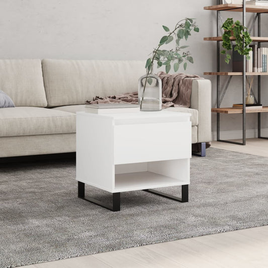Table basse blanche 50x46x50 cm en bois