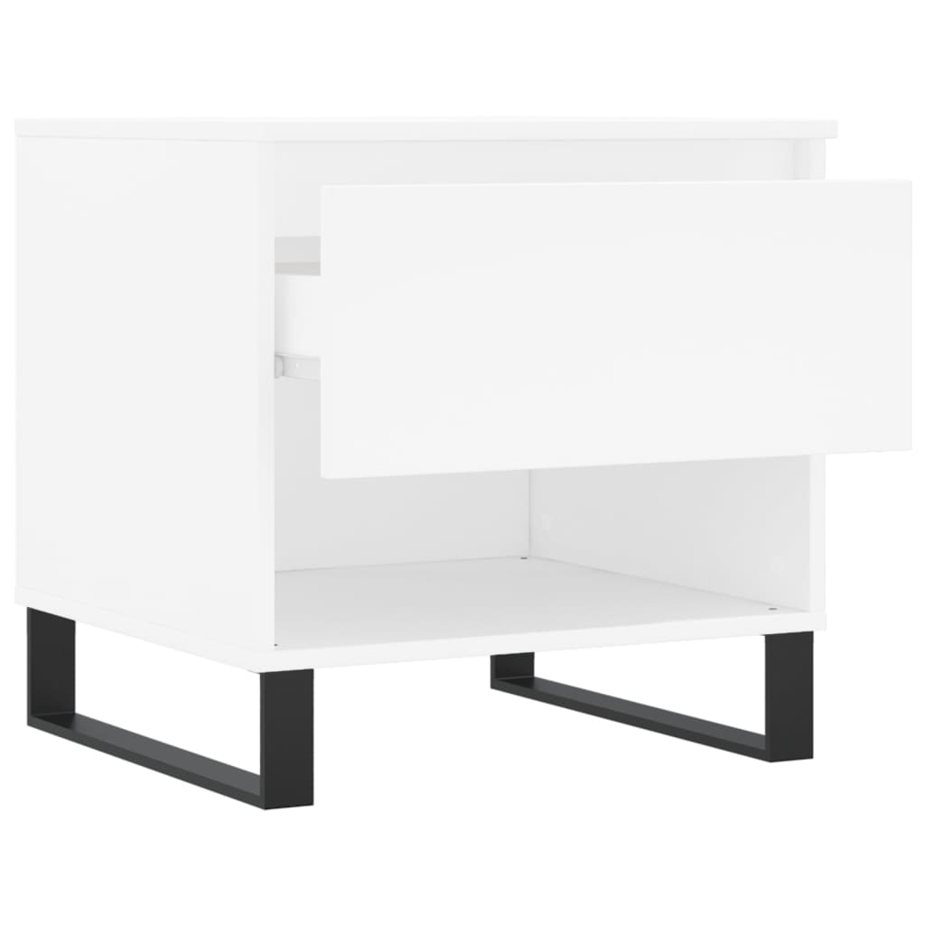 Tables basses 2 pcs. Blanc 50x46x50 cm en bois