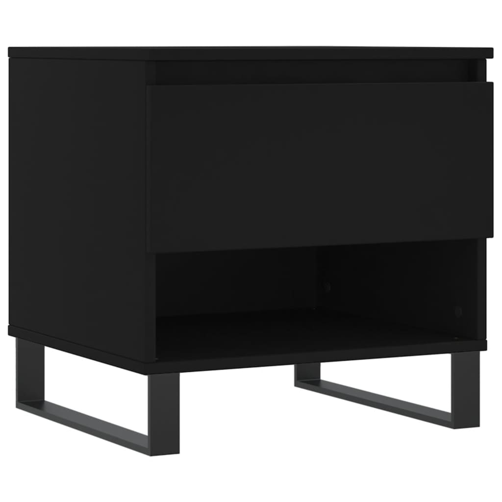 Coffee Table Black 50x46x50 cm Wood Material