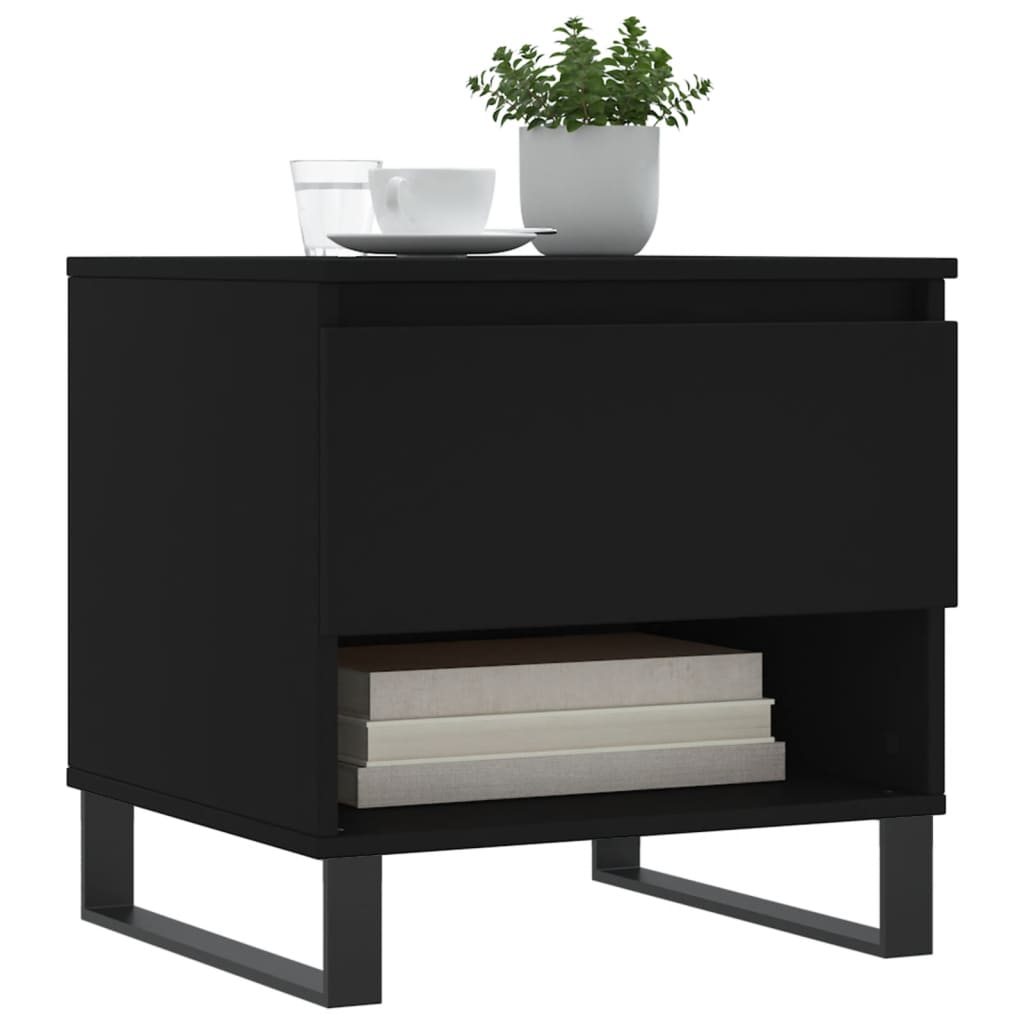 Coffee Table Black 50x46x50 cm Wood Material