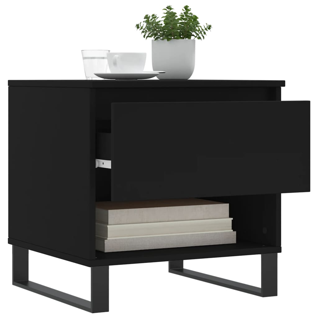 Coffee Table Black 50x46x50 cm Wood Material