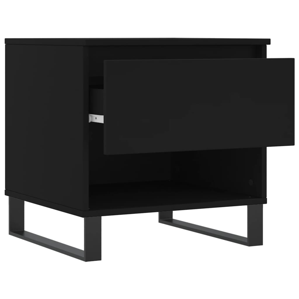 Coffee Table Black 50x46x50 cm Wood Material
