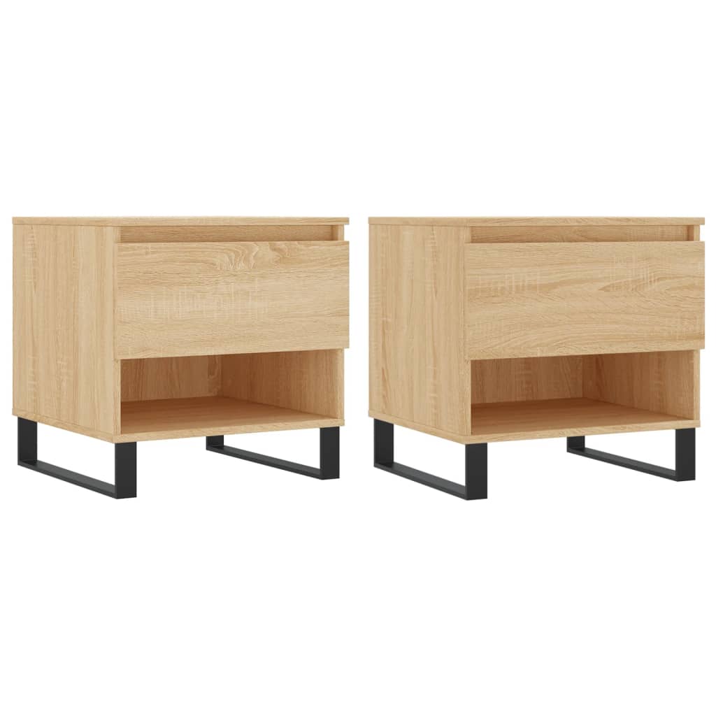 Tables basses 2 pcs. Chêne Sonoma 50x46x50 cm matériau bois