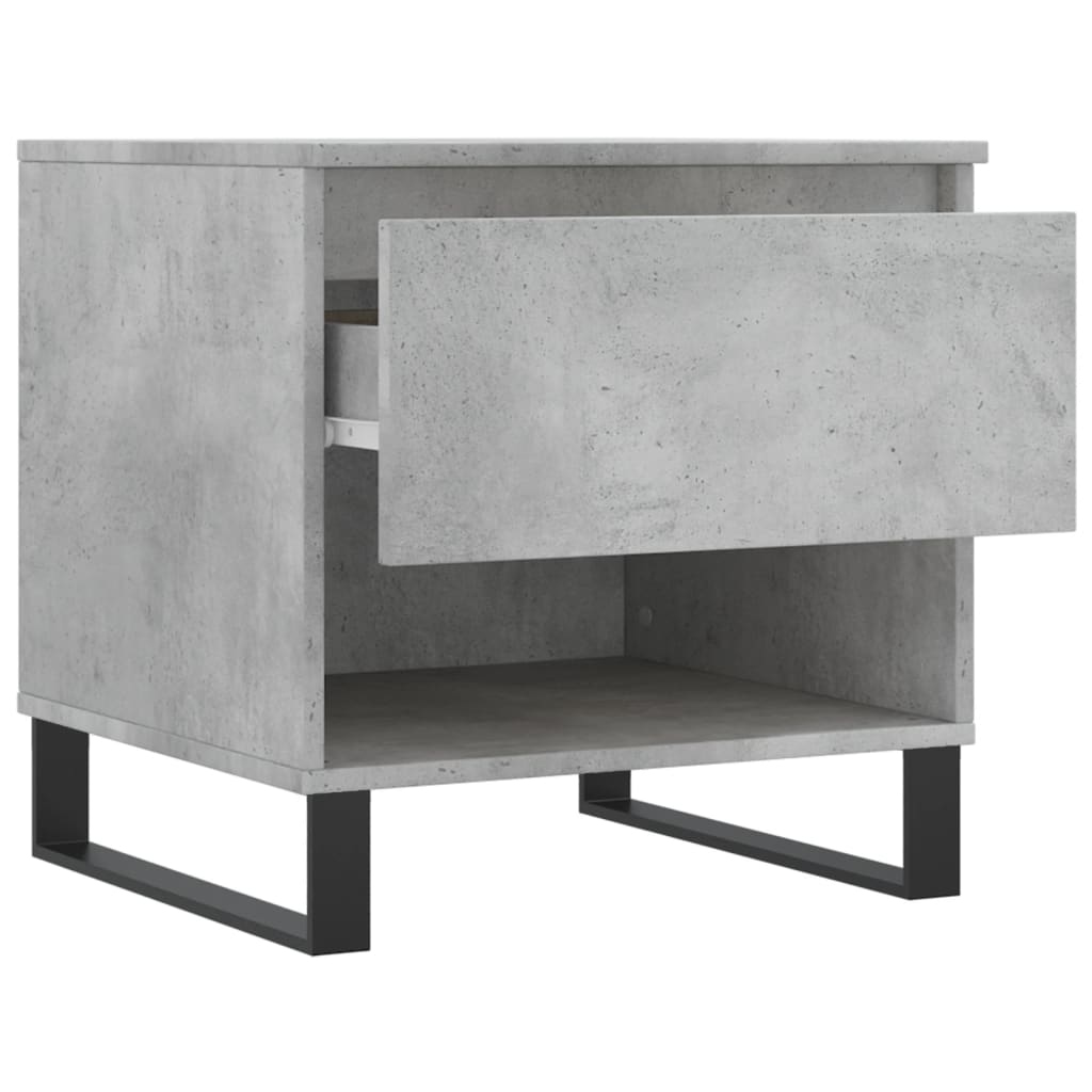 Tables basses 2 pcs. Béton gris 50x46x50 cm matériau bois