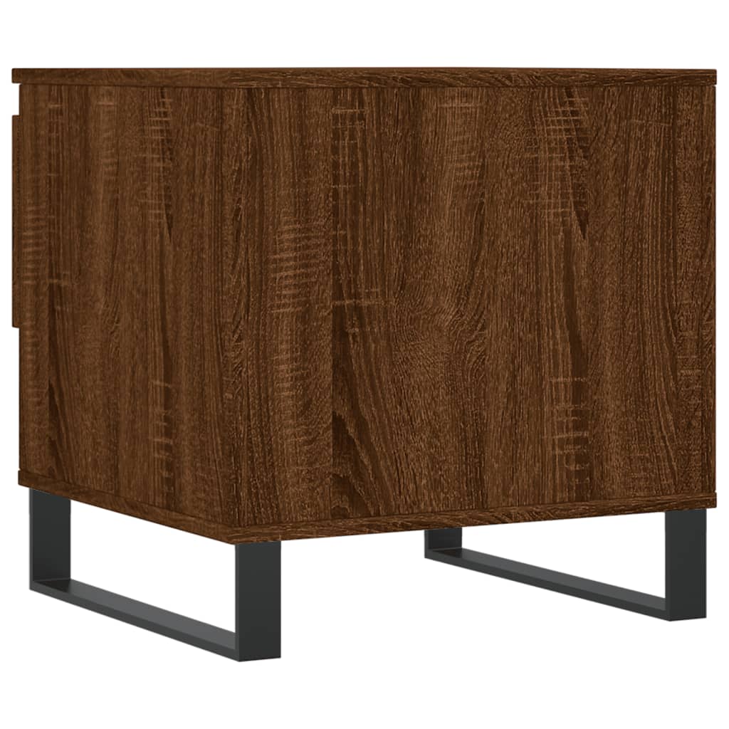 Table basse aspect chêne marron 50x46x50 cm en bois