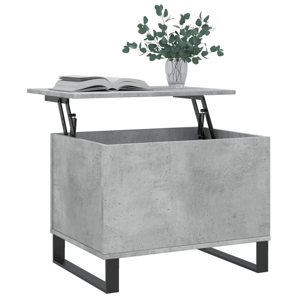 Table basse gris béton 60x44,5x45 cm en bois