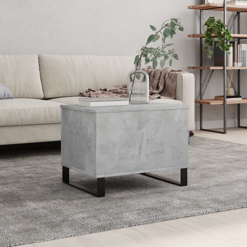 Table basse gris béton 60x44,5x45 cm en bois