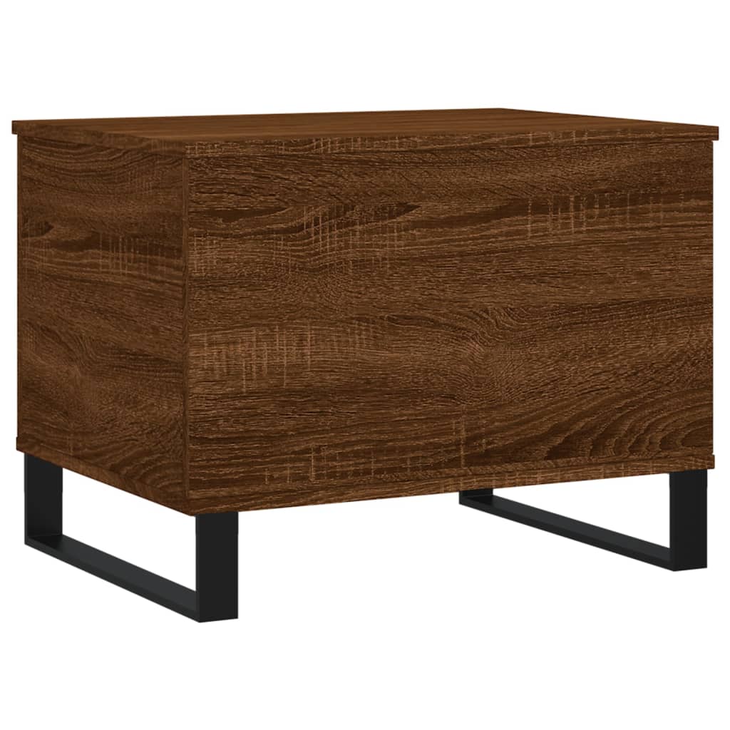 Table basse aspect chêne brun 60x44,5x45 cm en bois