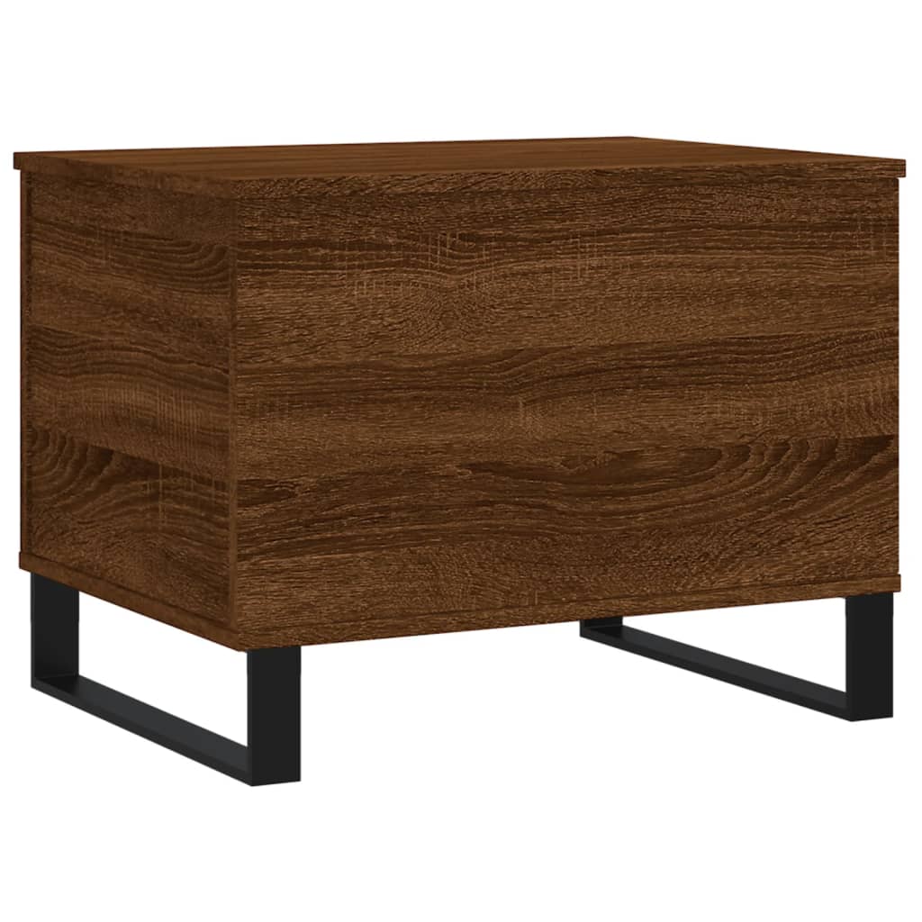 Table basse aspect chêne brun 60x44,5x45 cm en bois