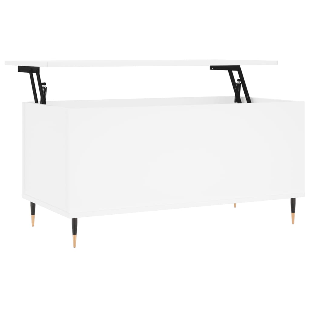 Coffee Table White 90x44.5x45 cm Wood Material