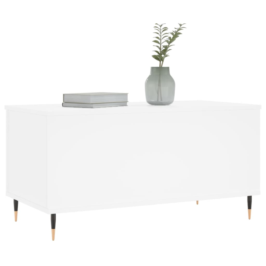 Coffee Table White 90x44.5x45 cm Wood Material