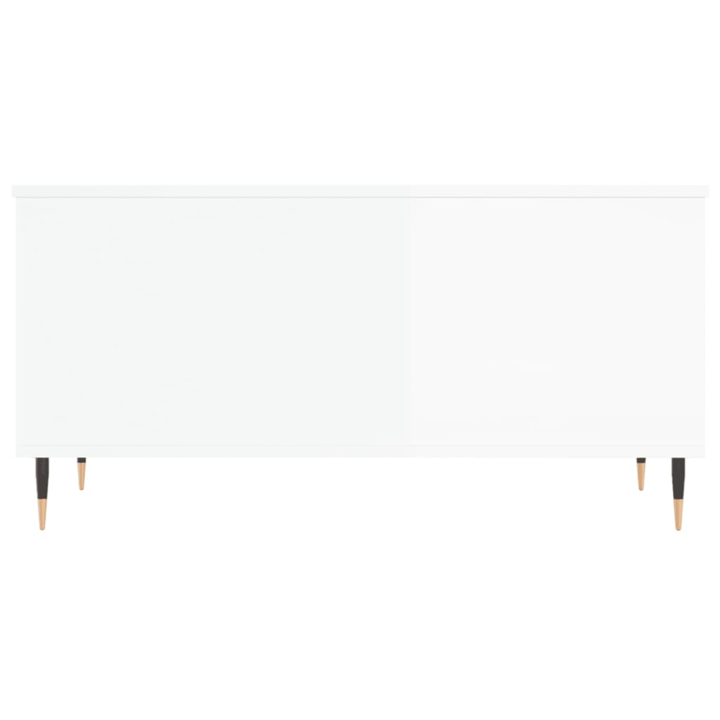Coffee table high gloss white 90x44.5x45 cm wood material
