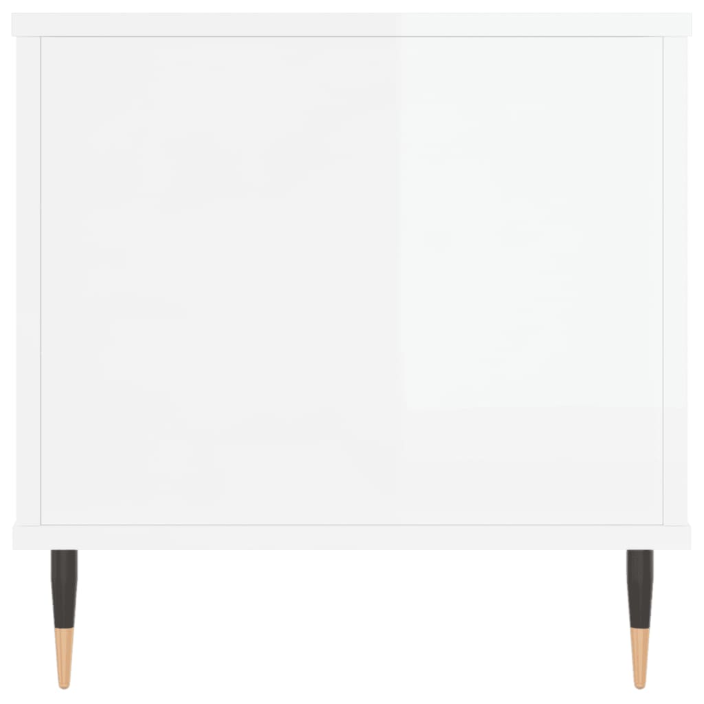 Coffee table high gloss white 90x44.5x45 cm wood material
