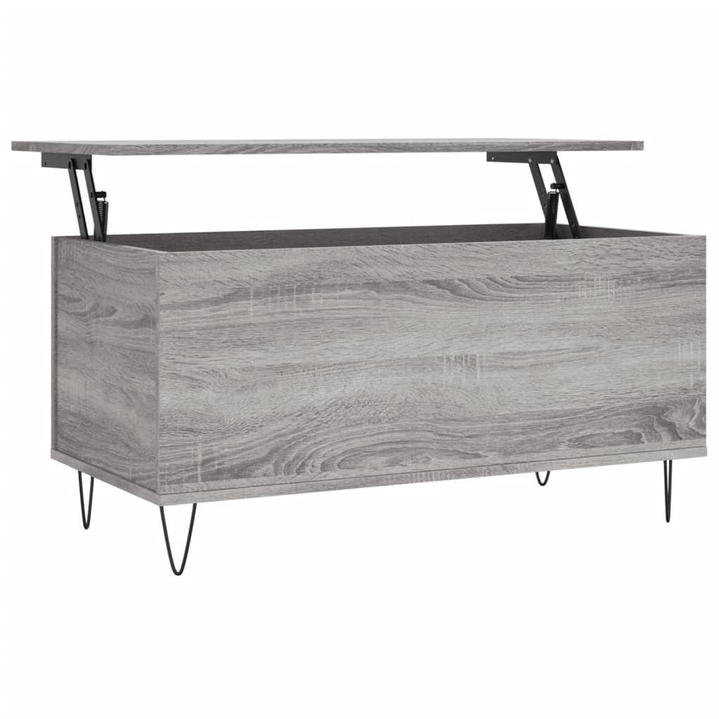 Table basse Sonoma grise 90x44,5x45 cm en bois