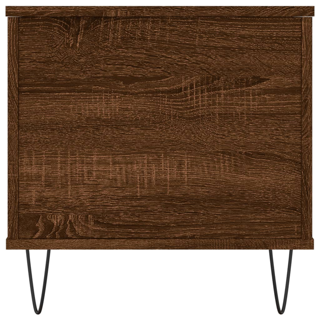 Table basse aspect chêne marron 90x44,5x45 cm en bois