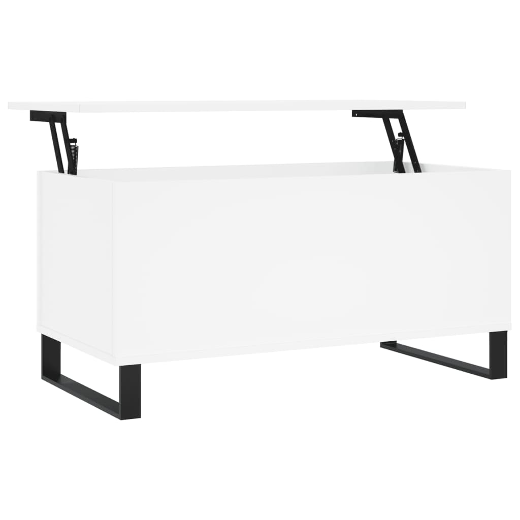 Coffee Table White 90x44.5x45 cm Wood Material