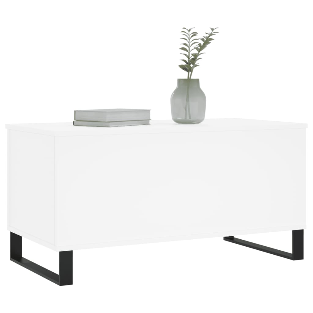 Coffee Table White 90x44.5x45 cm Wood Material