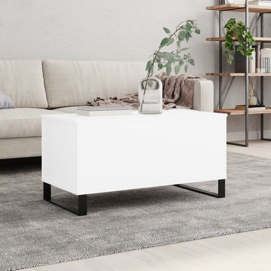 Coffee Table White 90x44.5x45 cm Wood Material